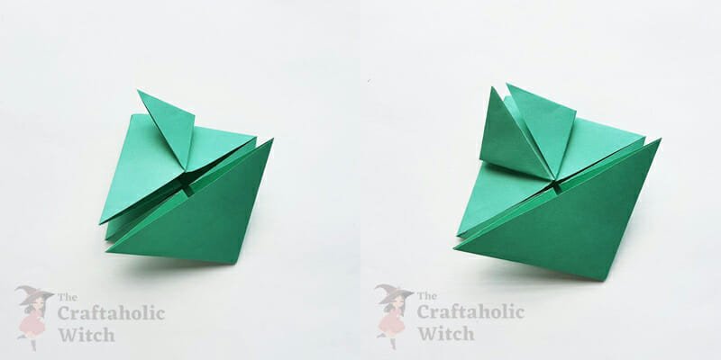 the coolest jumping origami frog - step 6