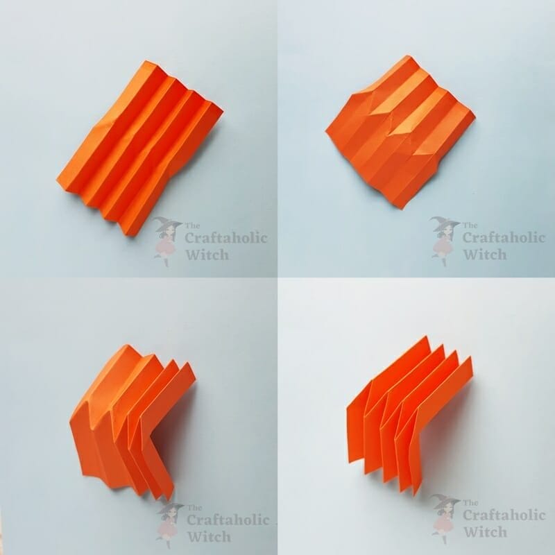 Origami Pumpkin step 3
