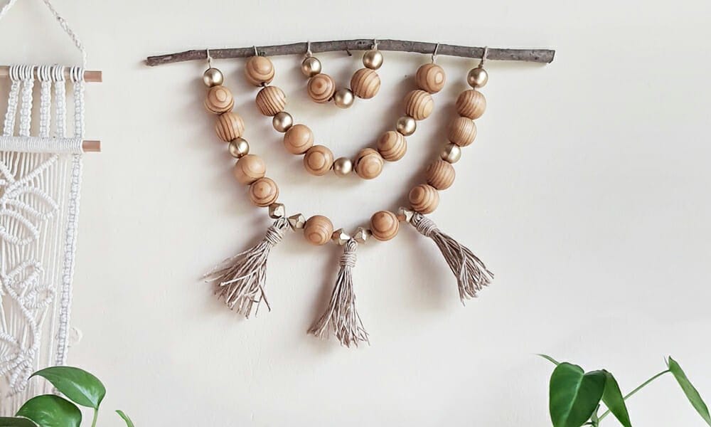 how to make wooden bead garland