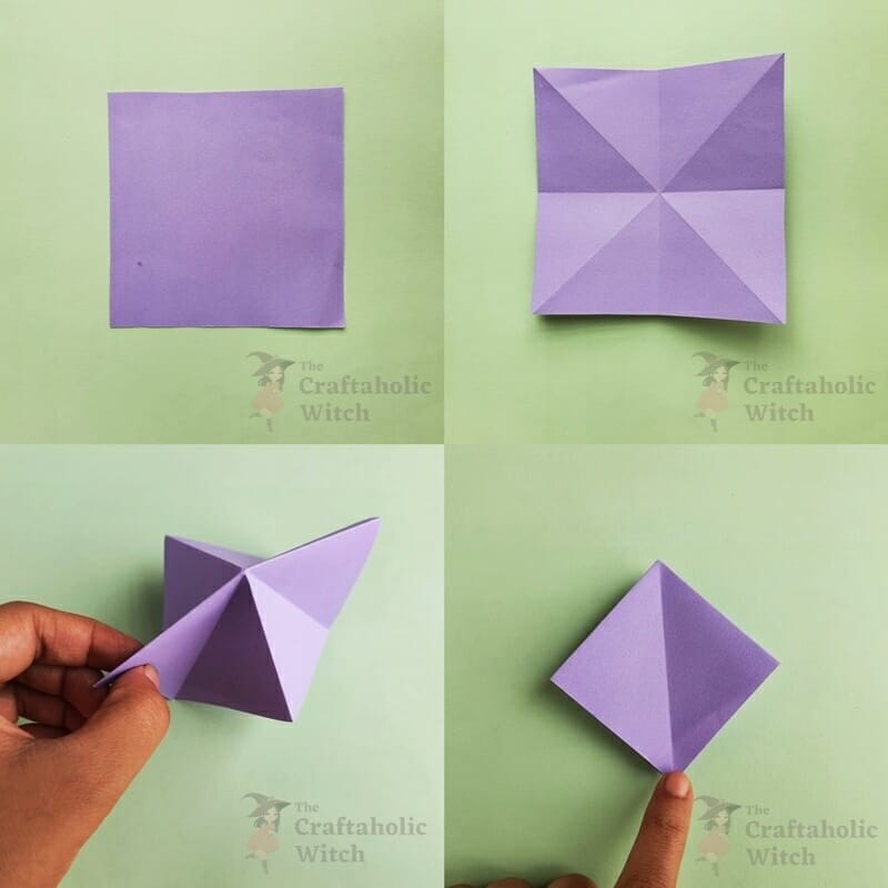 origami spider - Step 1: Base Creases and Folds