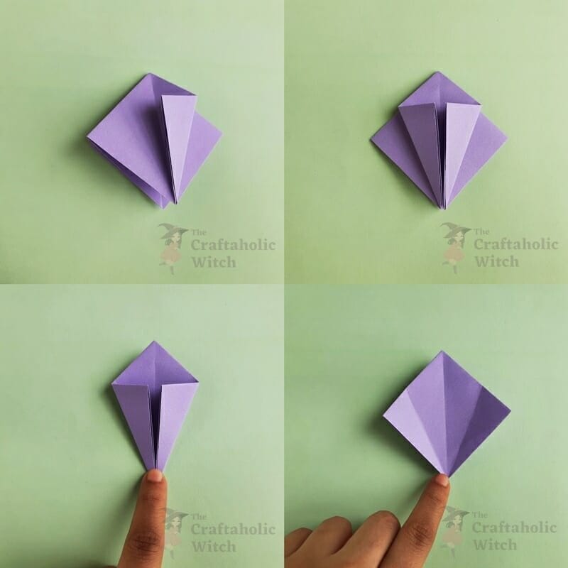 Paper spider - Step 2: Folding the Sides