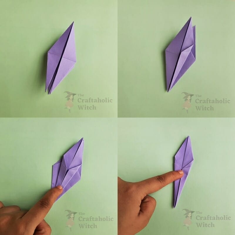 Origami spiders - Step 4: Creating Creases for the Spider Legs