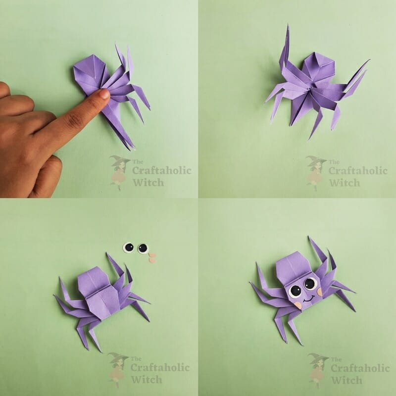 origami spider - Step 9: Shaping the Legs & Completing the Spider