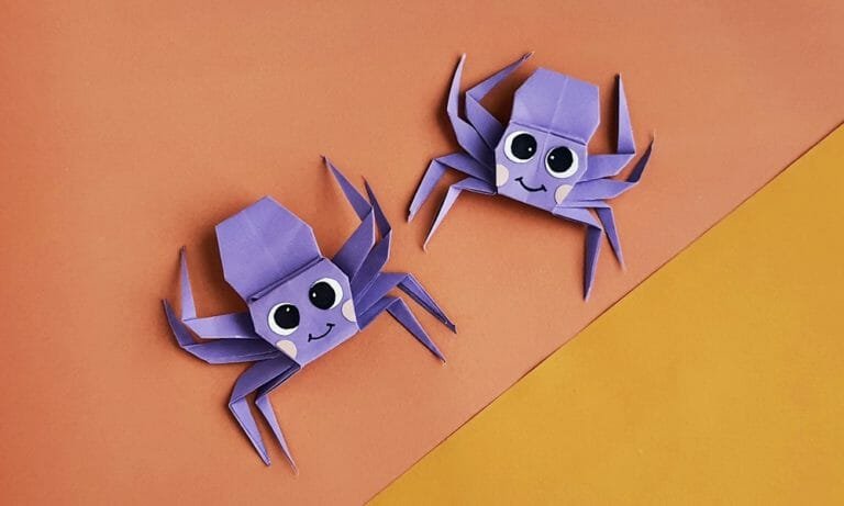 How to Make Paper Spider (Folding Origami Spider + Video)