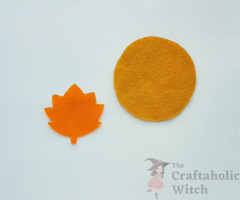 Maple Leaf Coaster Steps 1 - How to Make Beautiful Felt Coasters at Home (+Free Template)