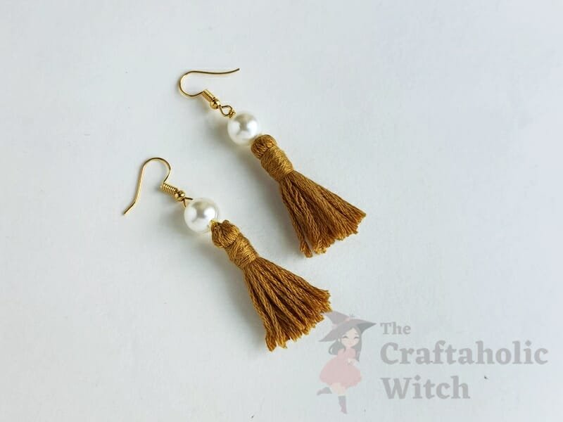 how to make tassel earrings -  Step 4: Completing the Pair