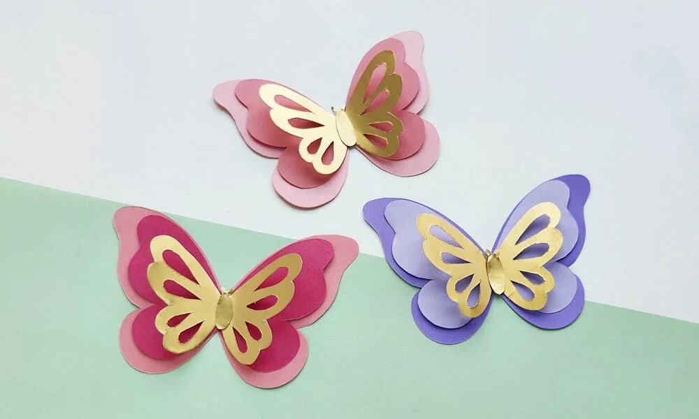 How to Make Easy, Beautiful Paper Butterflies for wall decorations. Paper  Butterfly. paper butterfly -…