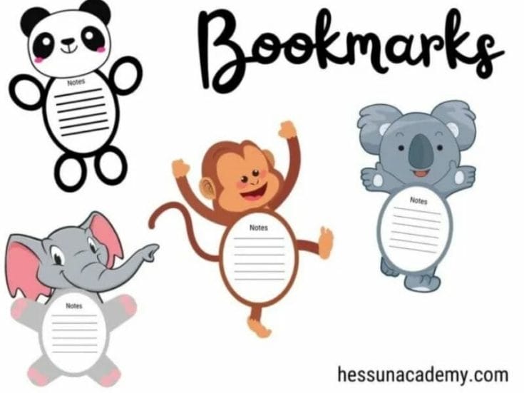 Animal Bookmarks with free template - 23 Easy and Creative DIY Bookmarks with Complete Tutorial