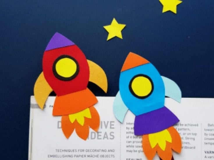 rocket bookmark free template - 23 Easy and Creative DIY Bookmarks with Complete Tutorial