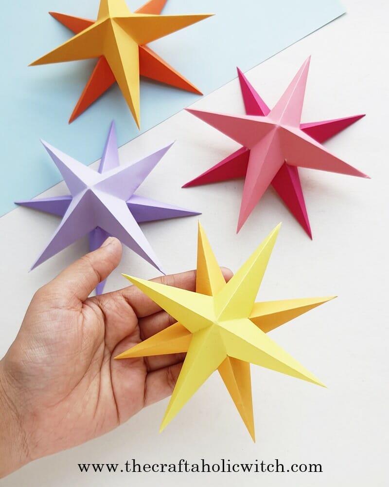 How To Make 3D Paper Stars in 11 Easy Steps + Video Tutorial