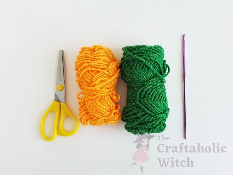 crochet pumpkin supplies