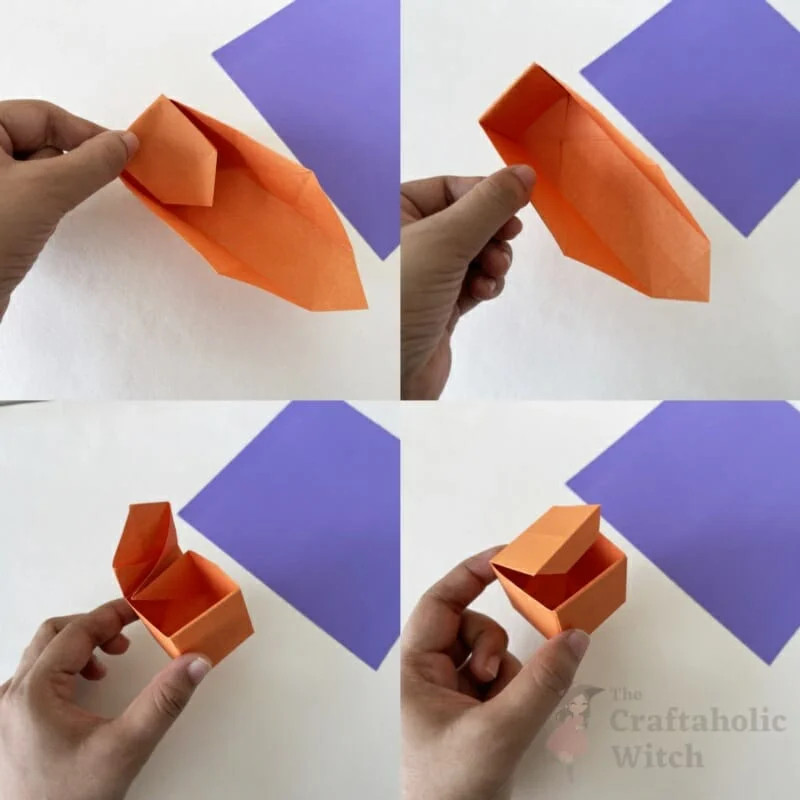 How to fold Origami Gift Box with Lid (Traditional) 