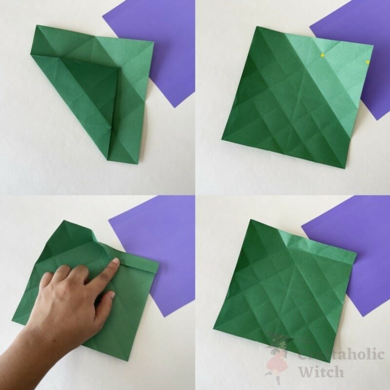 Origami Spiral Closure Box  step 2