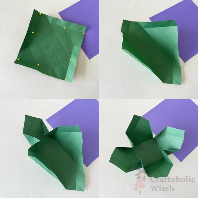 Origami Spiral Closure Box  step 3