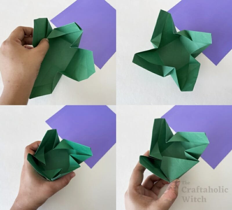 Origami Spiral Closure Box  step 4