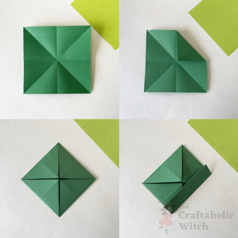 Origami Box Tutorial 1 - Step 1: Base Folds and Creases