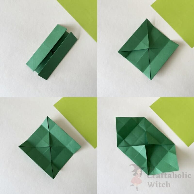 Origami Box Tutorial 1: Step 2: Base Folds and Creases