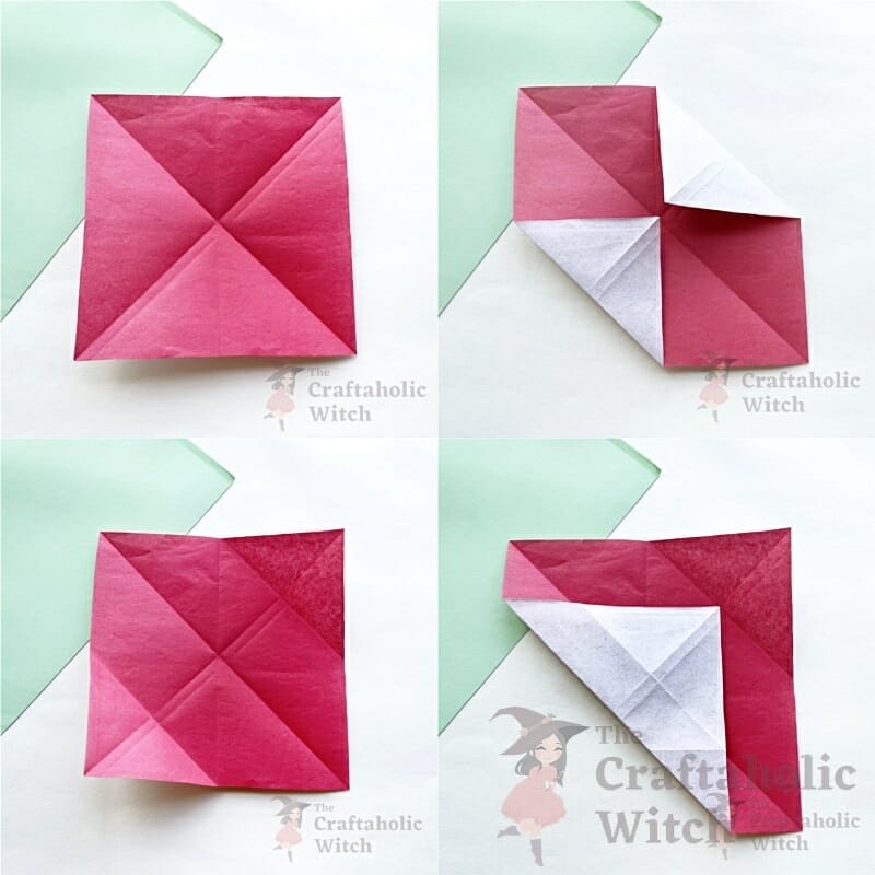 origami santa step 1
