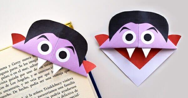 Vampire Corner Bookmark - 16 Spooky Halloween Origami Projects with Complete Tutorials