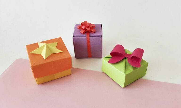 3 Ways of Making Origami Boxes with Paper & Lid (with Video)