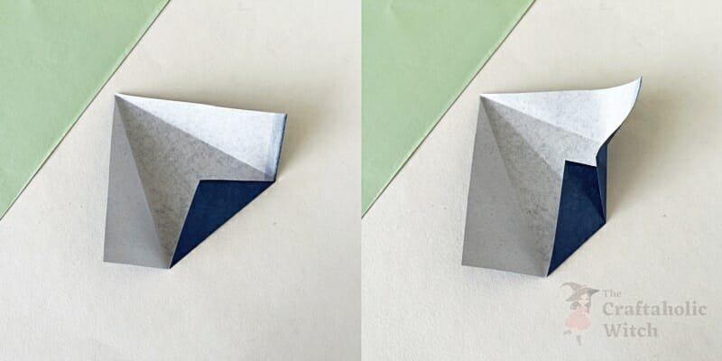 origami snowflake instruction step 4