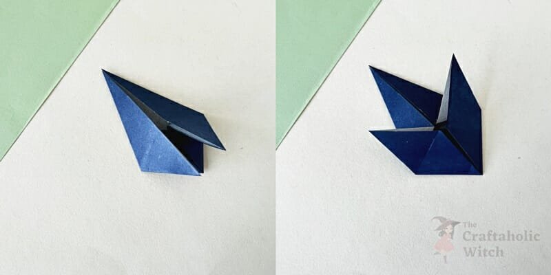 origami snowflake instruction step 6