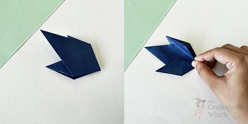 origami snowflake instruction step 8