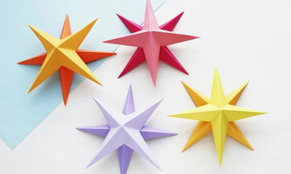 Ezzy Crafts DIY: 5 Pointed Star !!! How to Make a 5 Pointed Paper Star -  Folding a Five-Point Star!! 