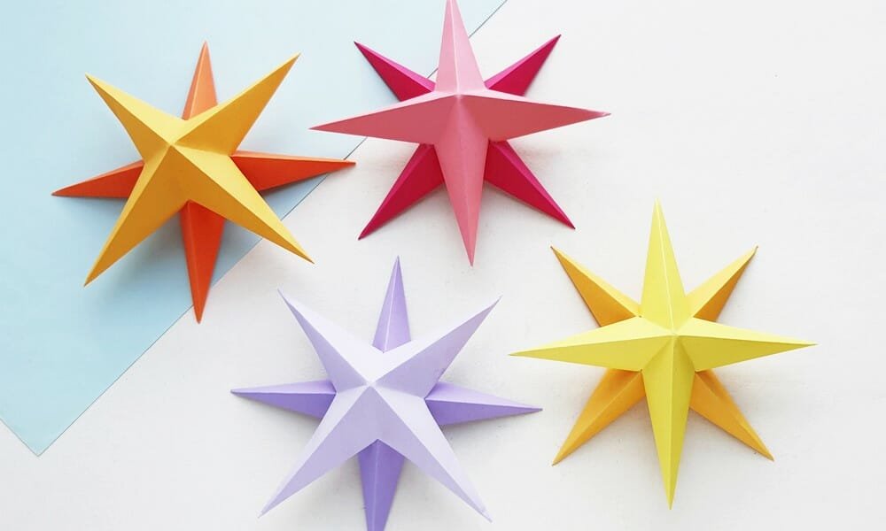 how to make 3d paper stars