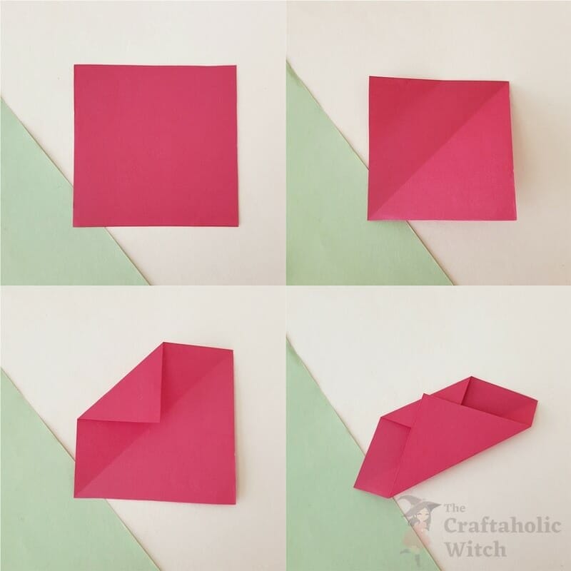 Method 1: Easy & Cute Origami Hearts for Beginners: Step 1: Base Folding