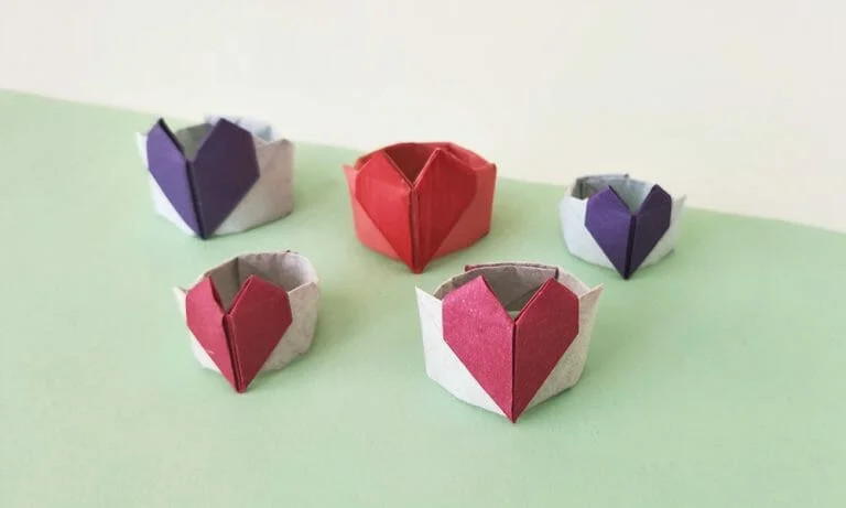 How to Make Paper Heart Ring (Folding Instruction + Video)