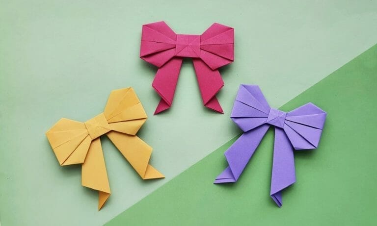 How to Make a Paper Bow (Easy Origami Bow) + Video Tutorial