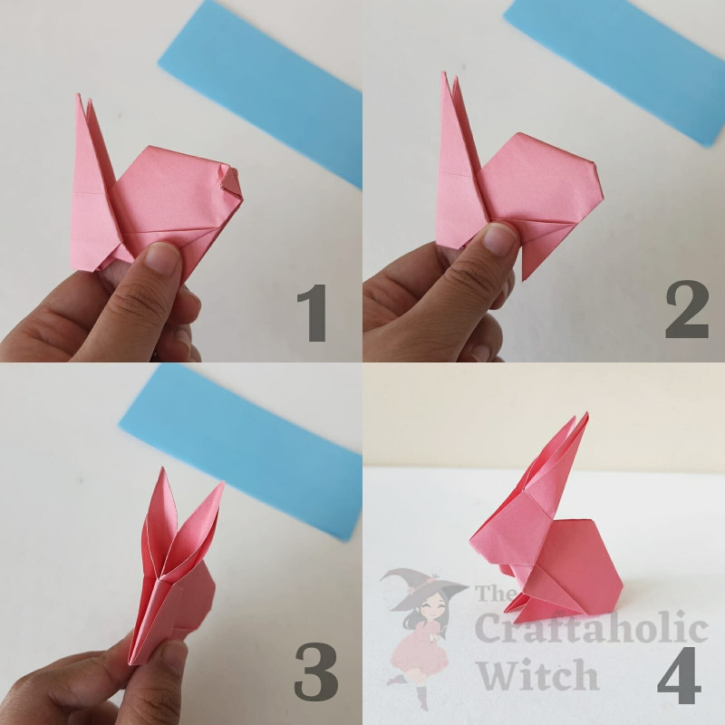 Step 10: Shaping the Origami Bunny Pattern