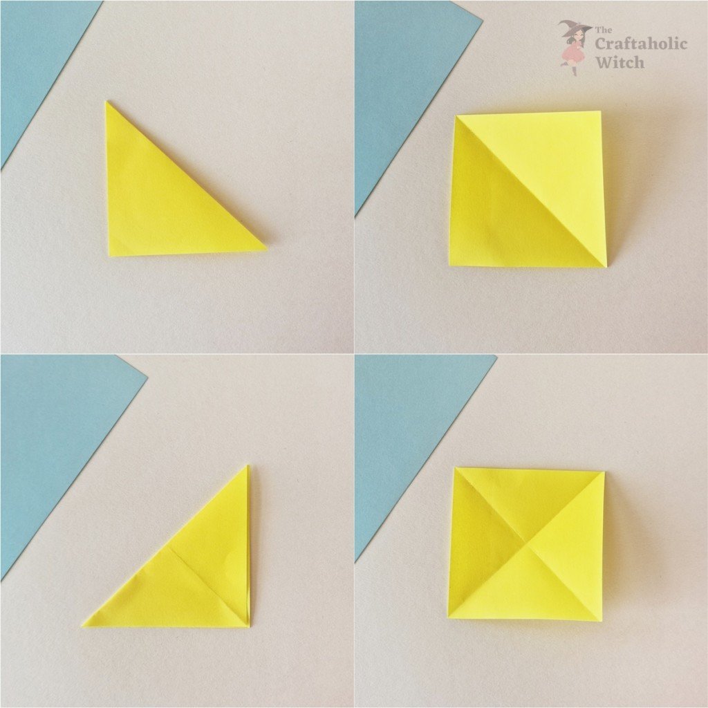 Step 2 - sticky note heart origami
