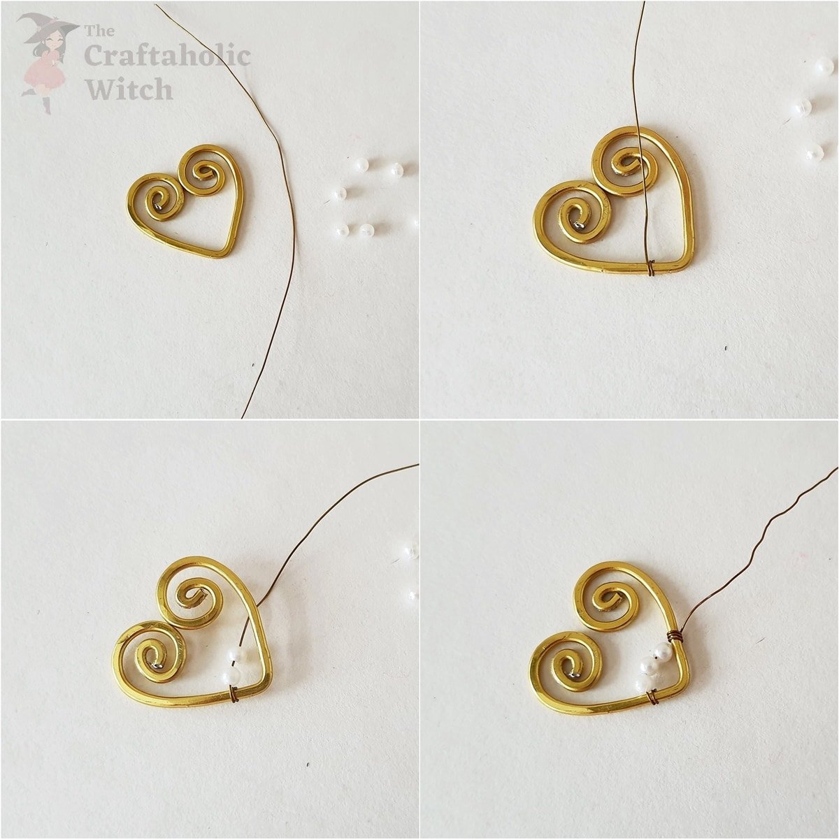 How to Make a Heart Necklace with Wire for Beginners + Video