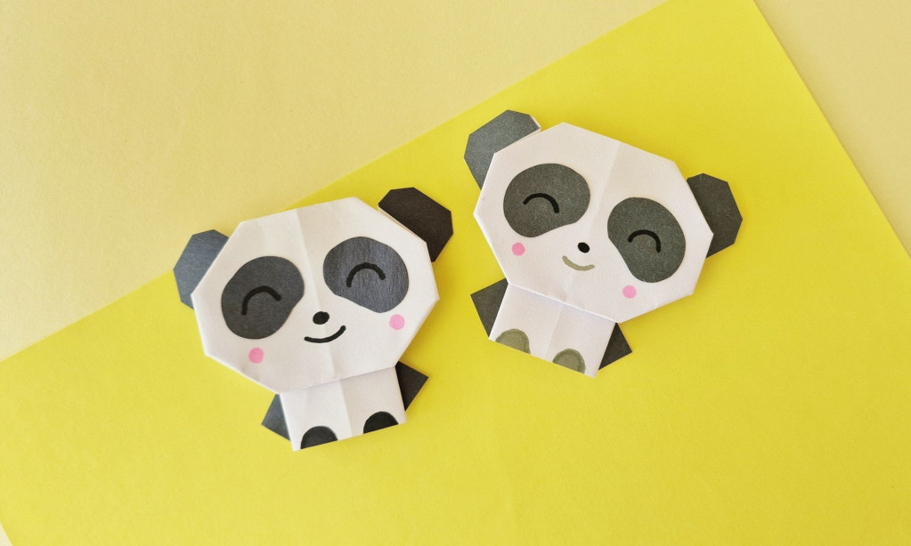 how to make an origami panda
