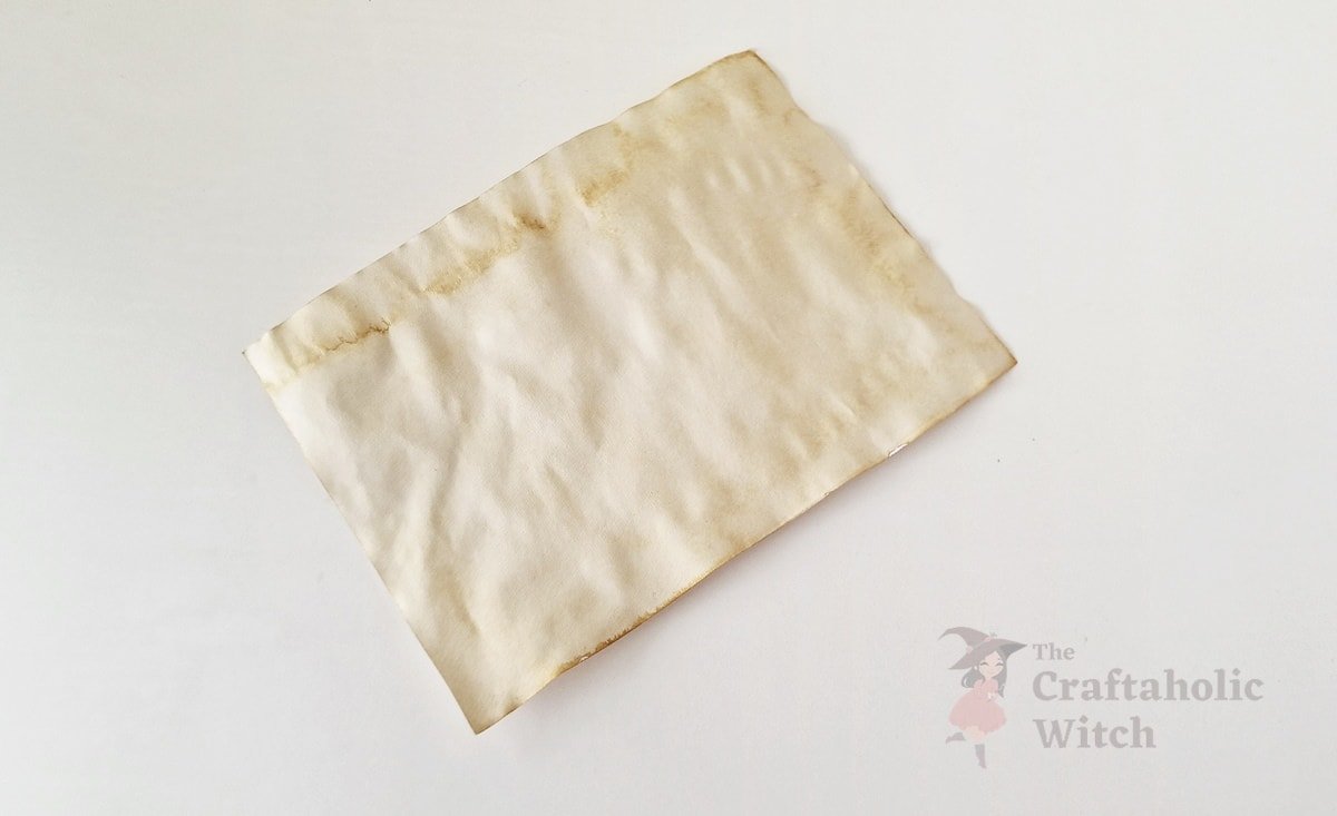 how to age paper with vinegar